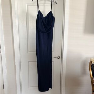 Fashion Nova Strapless Navy Dress